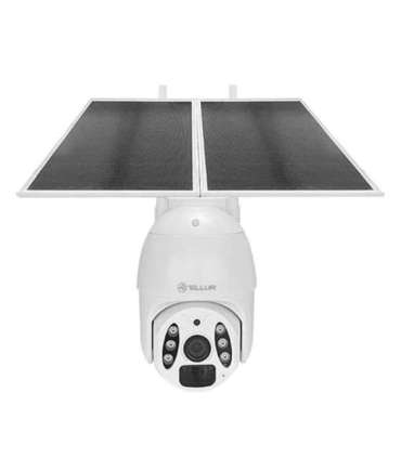 Tellur Smart WiFi Solar Camera P&T 3MP, 2K UltraHD, PIR, 20W solar panel, white