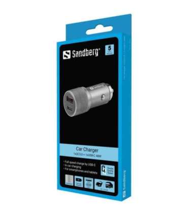 Sandberg 441-50 Car Charger 1xQC3.0+1xUSBC 48W