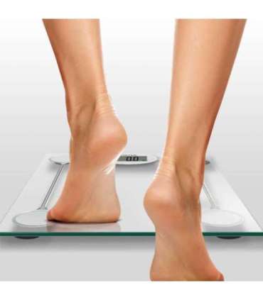 Salter 9018S SV3RCFEU16 Glass Electronic Bathroom Scale