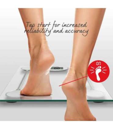 Salter 9018S SV3RCFEU16 Glass Electronic Bathroom Scale