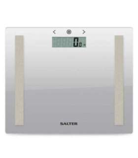 Salter 9113 SV3RAREU16 Compact Glass Analyser Bathroom Scales - Silver