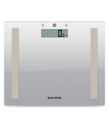 Salter 9113 SV3RAREU16 Compact Glass Analyser Bathroom Scales - Silver