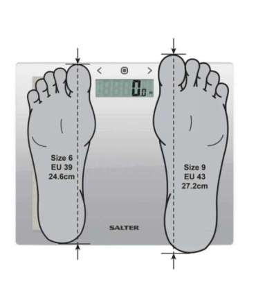 Salter 9113 SV3RAREU16 Compact Glass Analyser Bathroom Scales - Silver