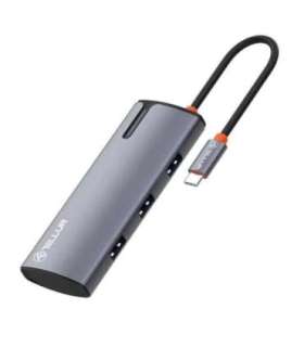 Tellur USB-C hub, PD 3.0 100W, HDMI, 3xUSB 3.0 grey