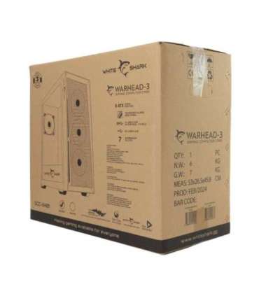 White Shark GCC-2401 Warhead-3 Black 4 Fans 12cm RGB