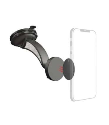 Hama 00201512 Magnet Car Mobile Phone Holder with Suction Cup, 360 Rotation Universal
