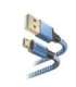 Hama 00201555 Reflective Charging Cable, USB-A - Micro-USB 1.5m Nylon blue