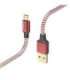 Hama 00201556 Reflective Charging Cable, USB-A - Micro-USB 1.5m Nylon red