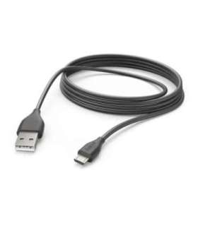 Hama 00201588 Charging Cable, USB-A - Micro-USB 3m black