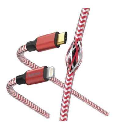 Hama 00183310 USB Type-C Cable - Lighting MFI 1.5m Red