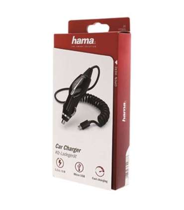 Hama 00173605 Car charger mikro USB 1.2A. Black