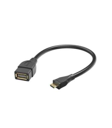 Hama 00173892 USB 2.0 Adapter Cable, OTG micro B plug - A socket 15cm black