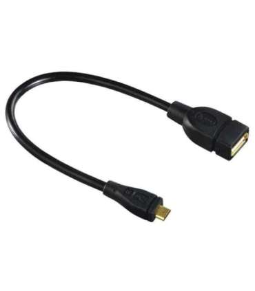 Hama 00173892 USB 2.0 Adapter Cable, OTG micro B plug - A socket 15cm black