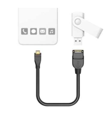 Hama 00173892 USB 2.0 Adapter Cable, OTG micro B plug - A socket 15cm black