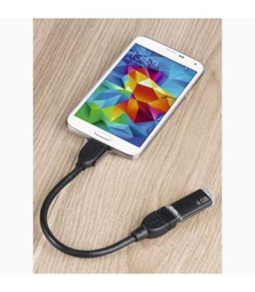 Hama 00173892 USB 2.0 Adapter Cable, OTG micro B plug - A socket 15cm black
