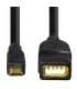 Hama 00173892 USB 2.0 Adapter Cable, OTG micro B plug - A socket 15cm black