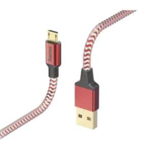 Hama 00178288 Reflective Charging/Data Cable, Micro-USB 1.5m Red