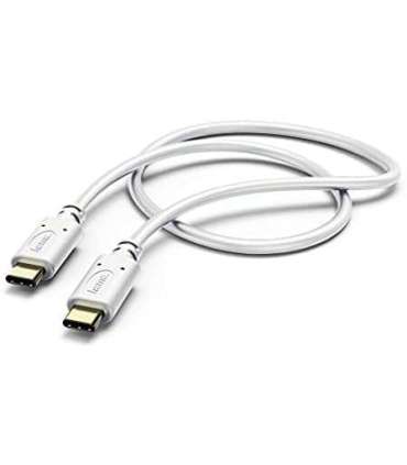 Hama 00183328 Charging/Data Cable, USB Type-C - USB Type-C 1.5m White
