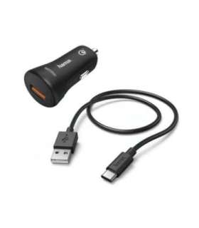 Hama 00183231 Car Charger, USB Type-C QC 3.0 3A,  Black