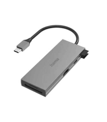 Hama 00200110 USB-C Hub, Multiport, 6 Ports, 2 x USB-A, USB-C, HDMI, SD, microSD