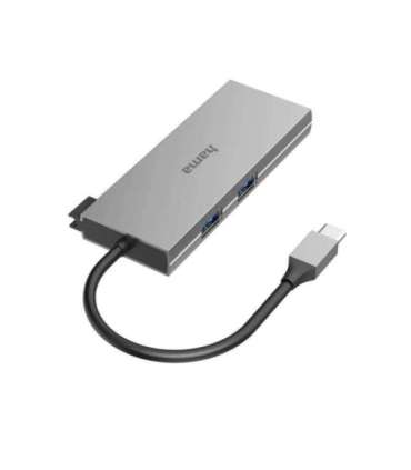Hama 00200110 USB-C Hub, Multiport, 6 Ports, 2 x USB-A, USB-C, HDMI, SD, microSD
