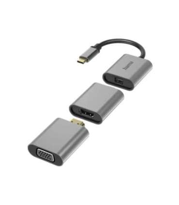 Hama 00200306 6in1 Adapter Connect2Go, USB-C, Mini-DisplayPort, HDMI, VGA
