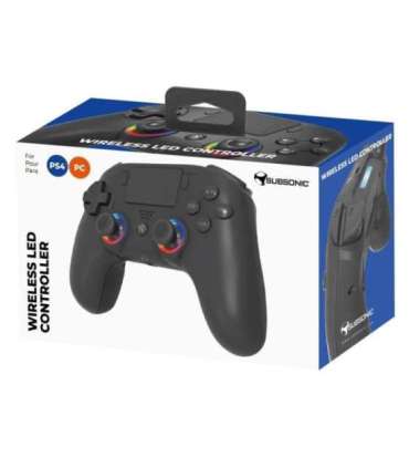 Subsonic Wireless Led Controller Black for PS4/PC