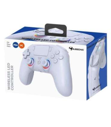 Subsonic Wireless Led Controller White for PS4/PC