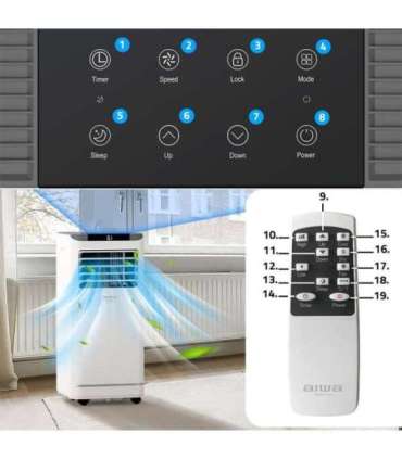 Aiwa AIWA-PAC09Y1 Portable Air Conditioner