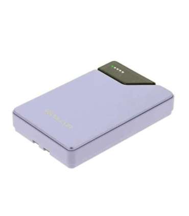 Tellur Power Bank 10000mAh, USB-C + Lightning cables built-in  purple