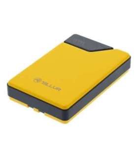 Tellur Power Bank 10000mAh, USB-C + Lightning cables built-in  yellow