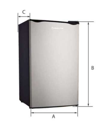 Manta MM520PS Fridge 91L Silver Inox/Black