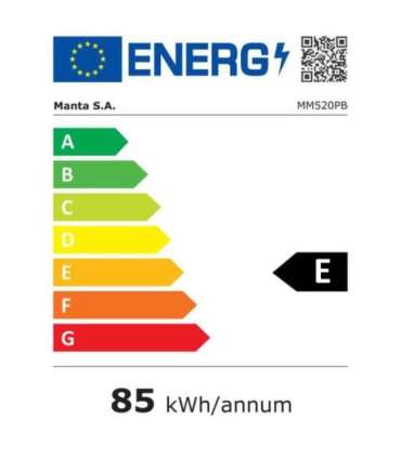 Manta MM520PS Fridge 91L Silver Inox/Black