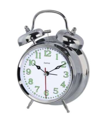 Hama 00186326 Nostalgia Alarm Clock Silver