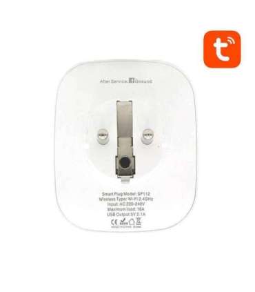 Smart plug WiFi Gosund SP112 2xUSB, 16A, Tuya