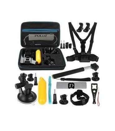 Puluz 20 in 1 Accessories Ultimate Combo Kits for sports cameras PKT11