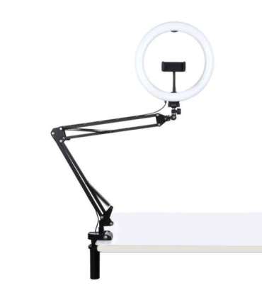 Desktop arm stand Puluz with 26cm LED Vlogging Ring PKT3090B