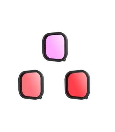 Lens waterproof filter set Telesin for GoPro Hero 9 / Hero 10 / Hero 11 / Hero 12 (GP-FLT-904)