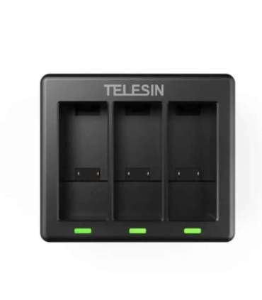 3-slot charger Telesin for GoPro Hero 12 / Hero 11 / Hero 10 / Hero 9