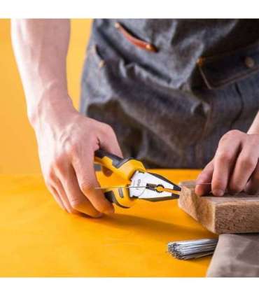 Combination pliers 8" Deli Tools EDL2008 (yellow)
