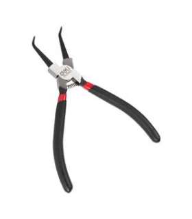 Bent Interior Circlip Pliers 7" Deli Tools EDL0343 (black)