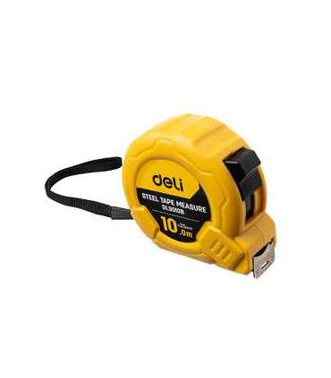 Steel Measuring Tape 10m/25mm Deli Tools EDL9010B (yellow)