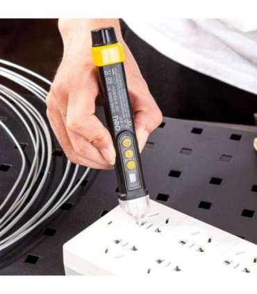 Non-contact voltage tester Deli Tools EDL8011, 12/48-1000V AC (black)