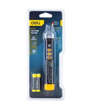 Non-contact voltage tester Deli Tools EDL8011, 12/48-1000V AC (black)