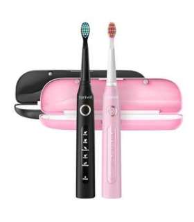 Sonic toothbrushes with head set and case FairyWill FW-507 (Black and pink)