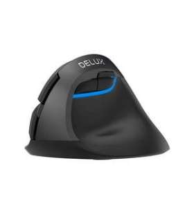Wireless Vertical Mouse Delux M618Mini DB BT+2.4G 2400DPI (black)