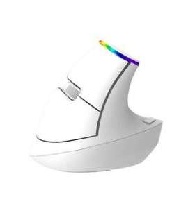 Wireless Vertical Mouse Delux M618C 2.4G 1600DPI RGB (white)