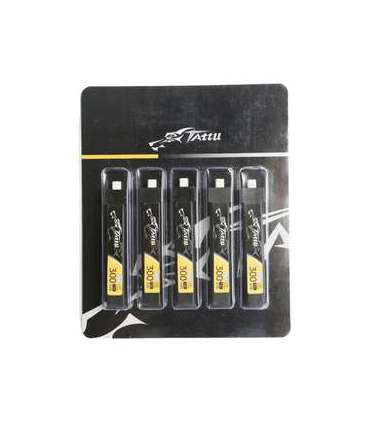 Tattu LiPo 300mAh 3.8V 75C 1S1P HV BT2.0.5 battery (5pcs)