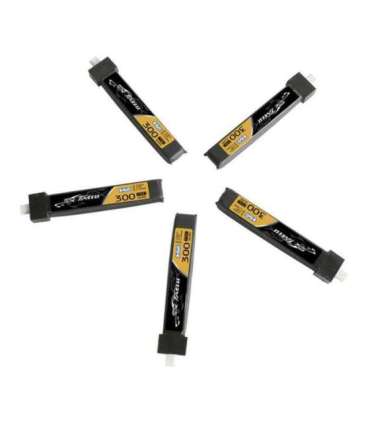 Tattu LiPo 300mAh 3.8V 75C 1S1P HV BT2.0.5 battery (5pcs)