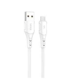 USB to Micro USB cable VFAN Colorful X12, 3A, 1m (white)